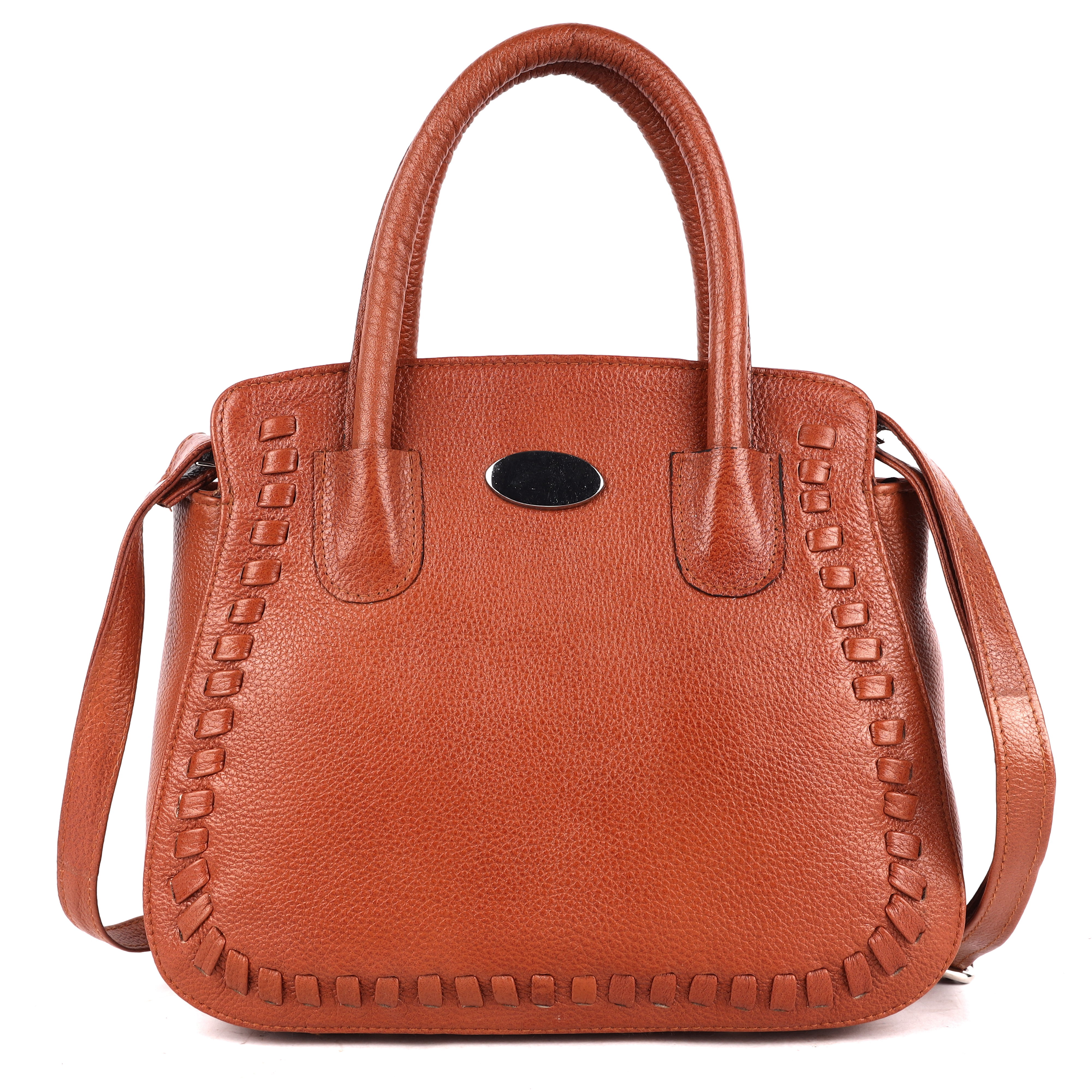 Premium Tan Leather Handbag for Women | Stylish Tan Purse with Genuine Leather Finish